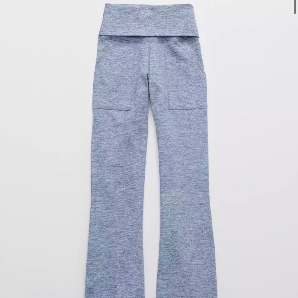 OFFLINE By Aerie The Hugger High Waisted Foldover Flare Legging NWOT worn once